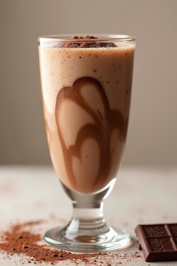 coffee chocolate protein shake