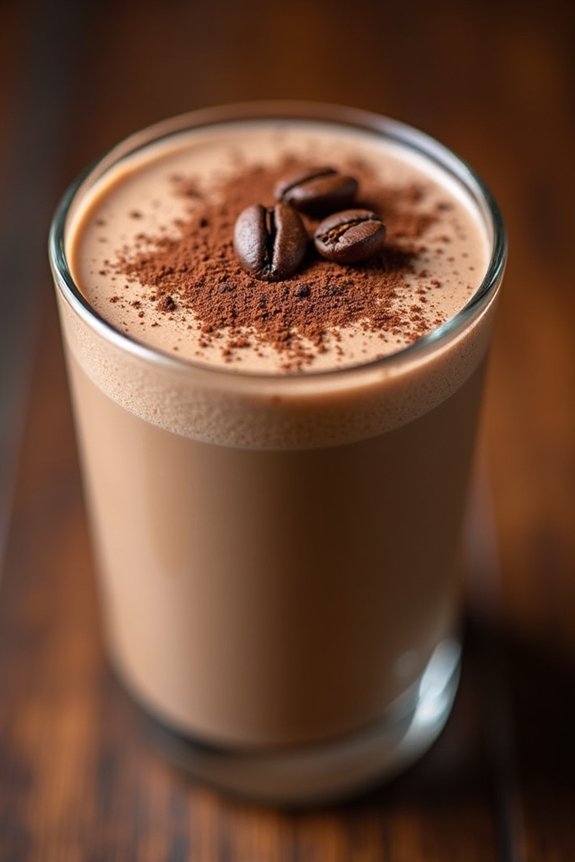 coffee chocolate protein shake
