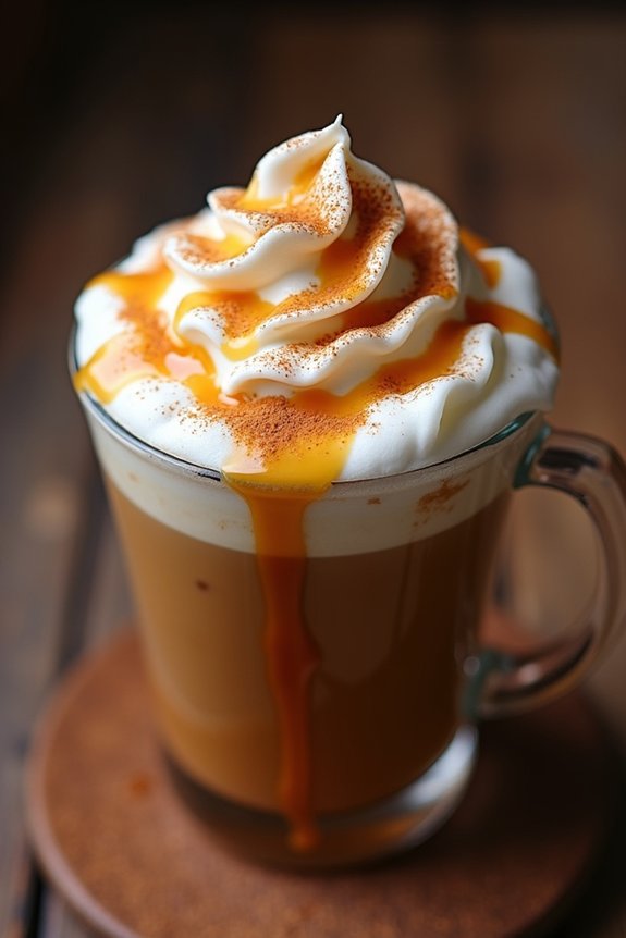 cozy caramel cinnamon cappuccino