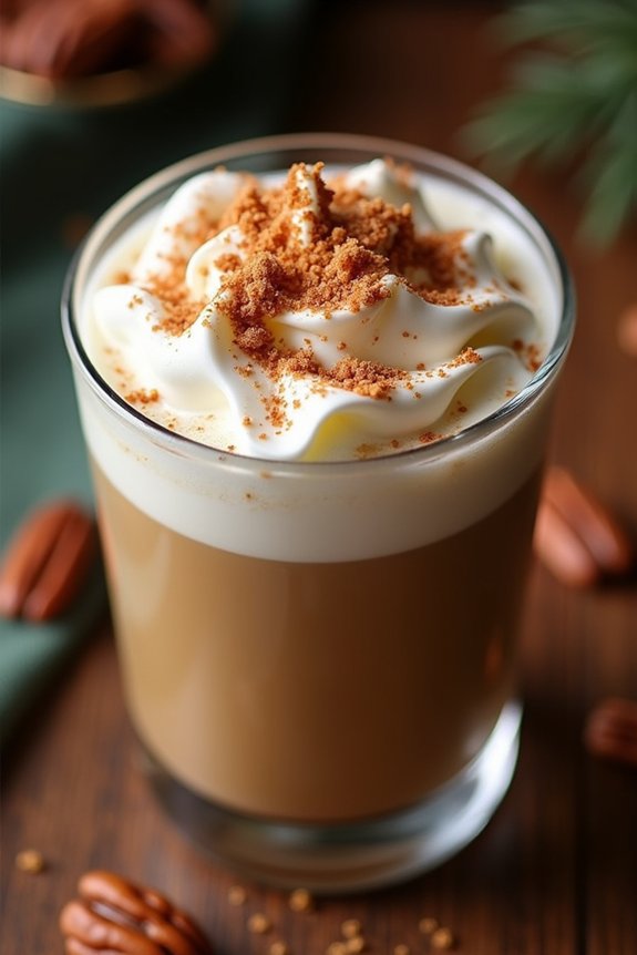 cozy holiday maple latte