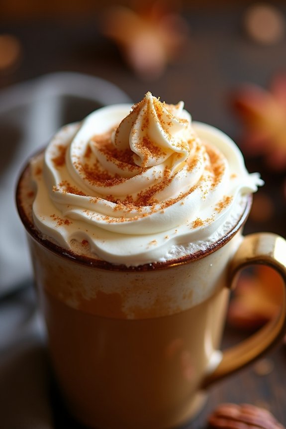 cozy maple pecan latte