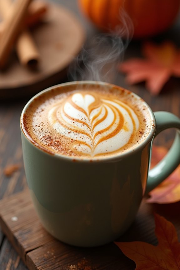 cozy spiced caramel latte
