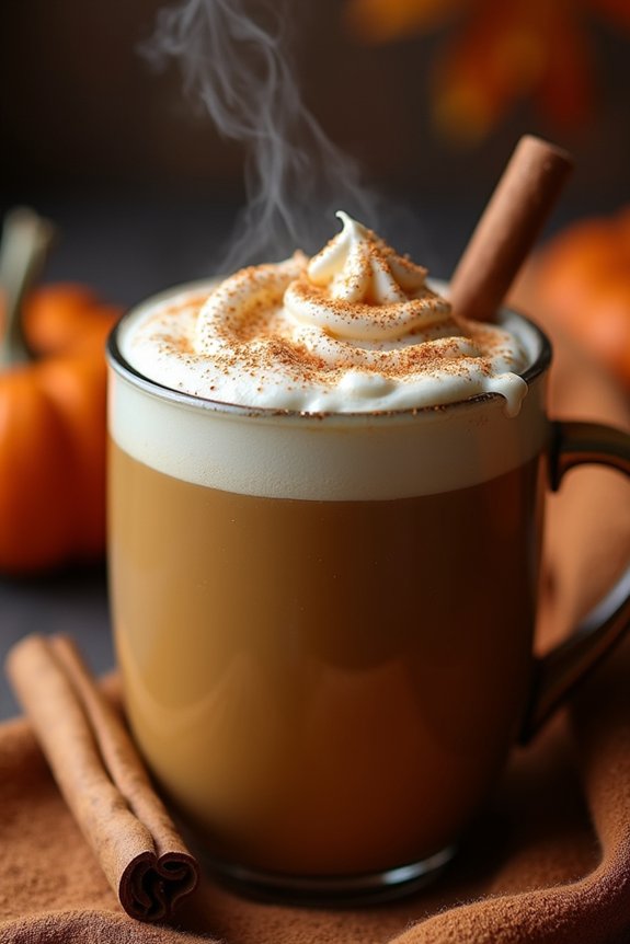 cozy spiced pumpkin latte