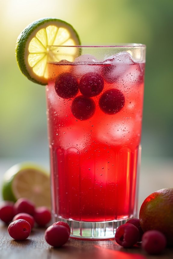 cranberry ginger refreshing beverage