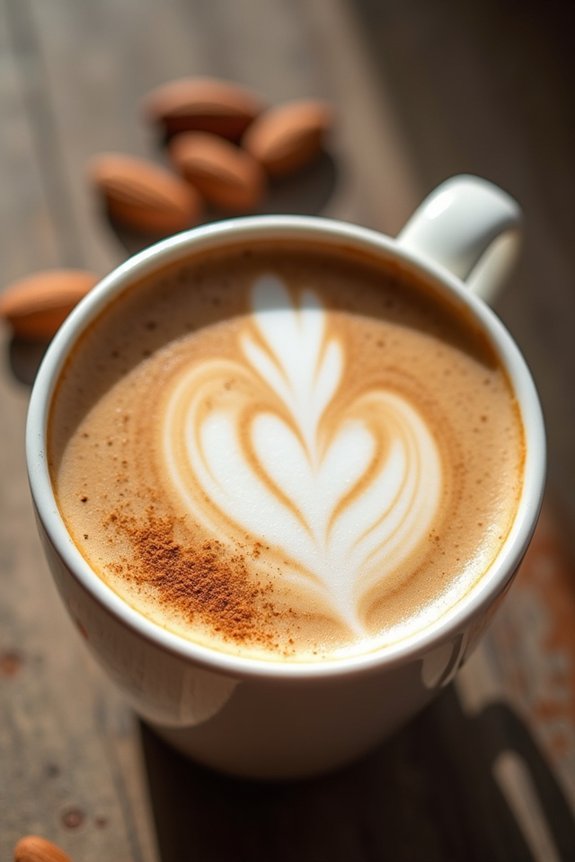 creamy almond milk coffee