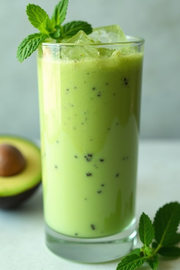 creamy avocado mint shake