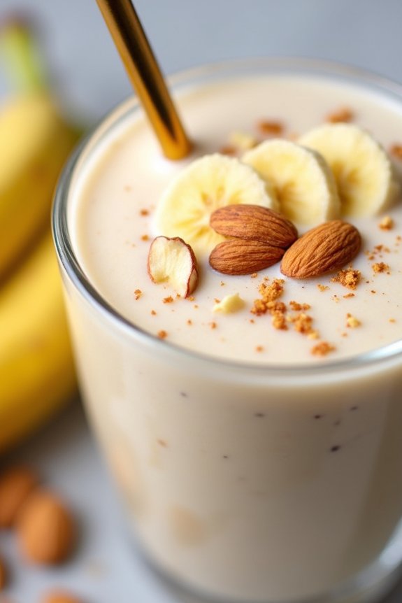 creamy banana almond smoothie