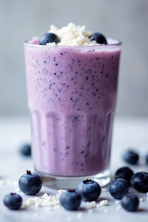 creamy blueberry coconut shake