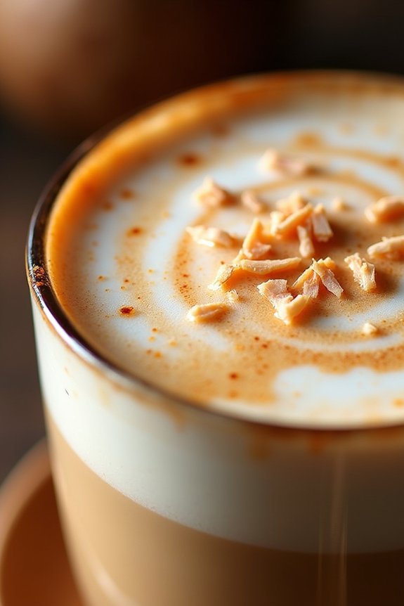 creamy coconut vanilla latte