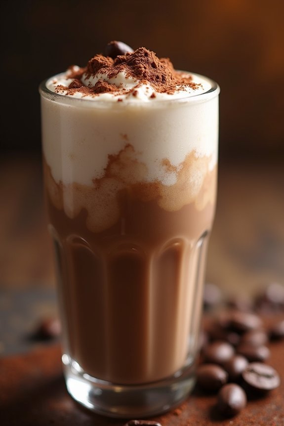 creamy coffee chocolate shake
