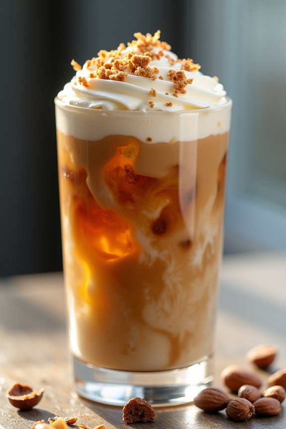 creamy hazelnut milk iced coffee