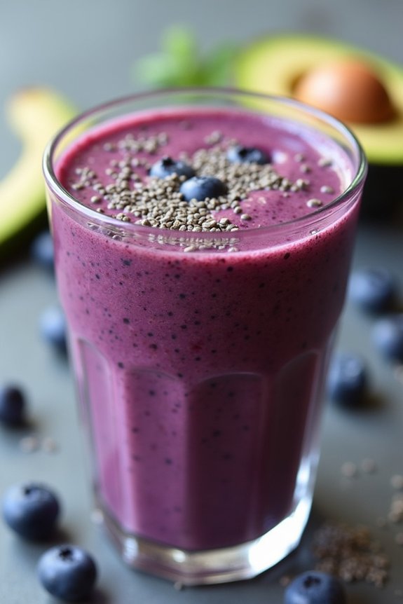 creamy nutritious blueberry smoothie