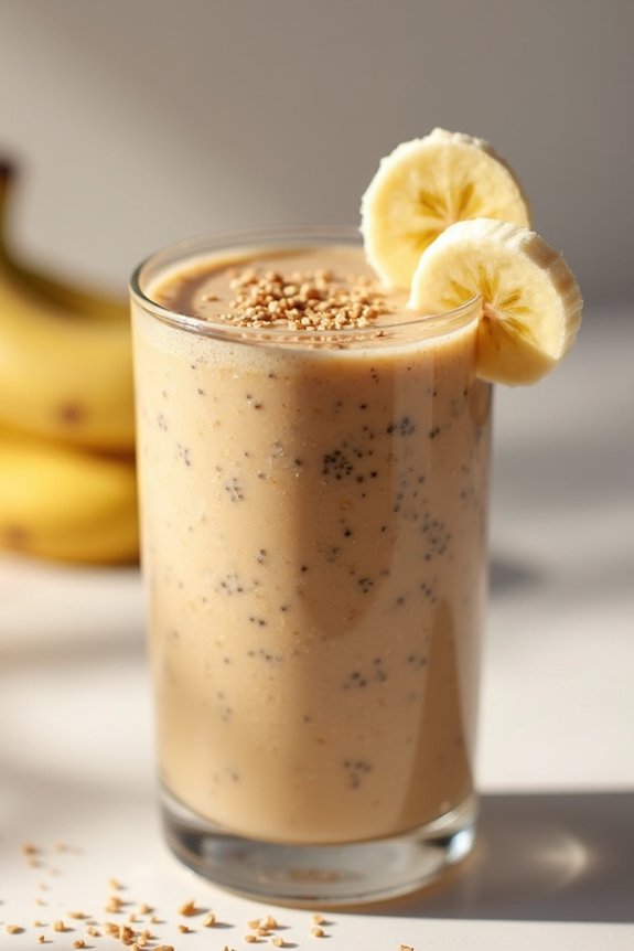 creamy peanut butter banana shake