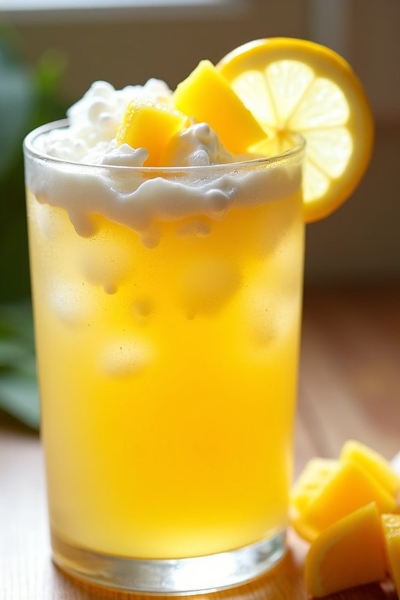 creamy tropical mango lemonade