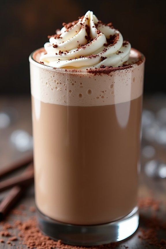 creamy vanilla mocha shake