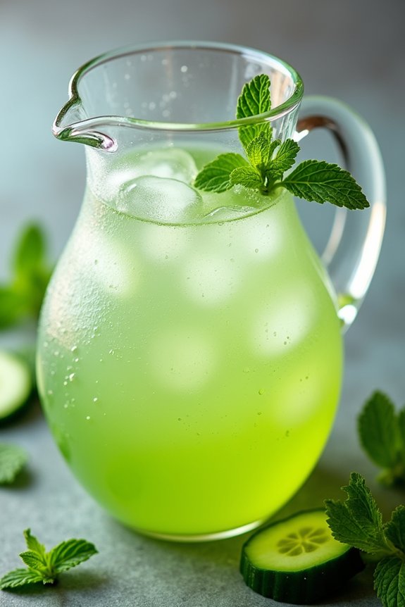 cucumber mint refreshing beverage