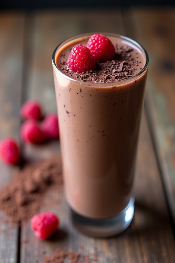 dairy free chocolate raspberry shake