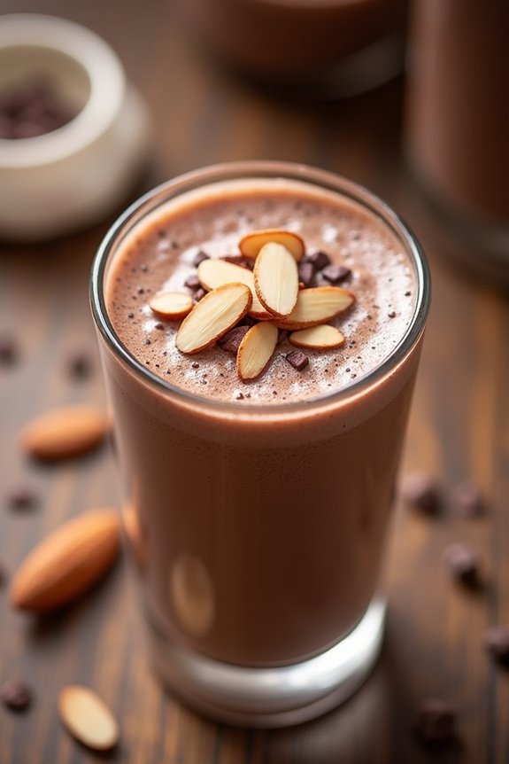 decadent chocolate almond shake