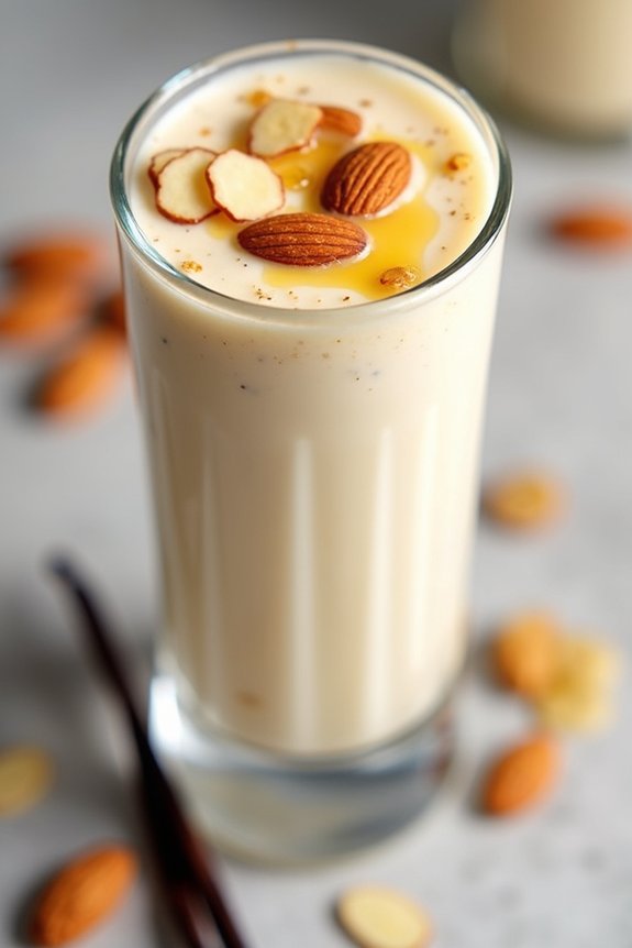 decadent healthy vanilla milkshake