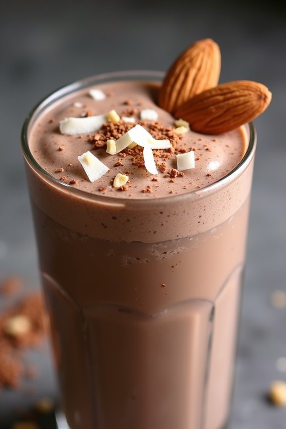 delicious chocolate almond shake