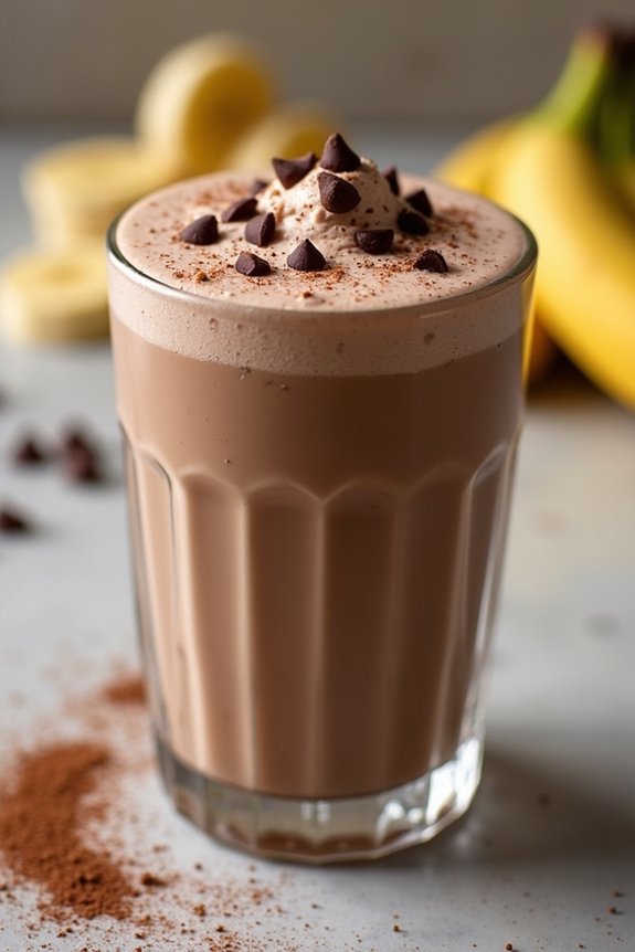 delicious chocolate banana shake