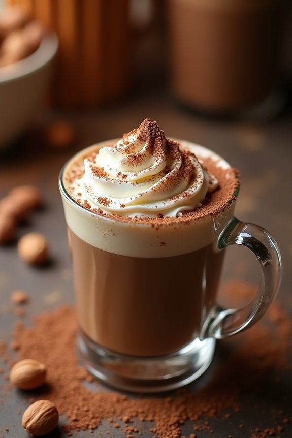 delicious hazelnut nutella latte