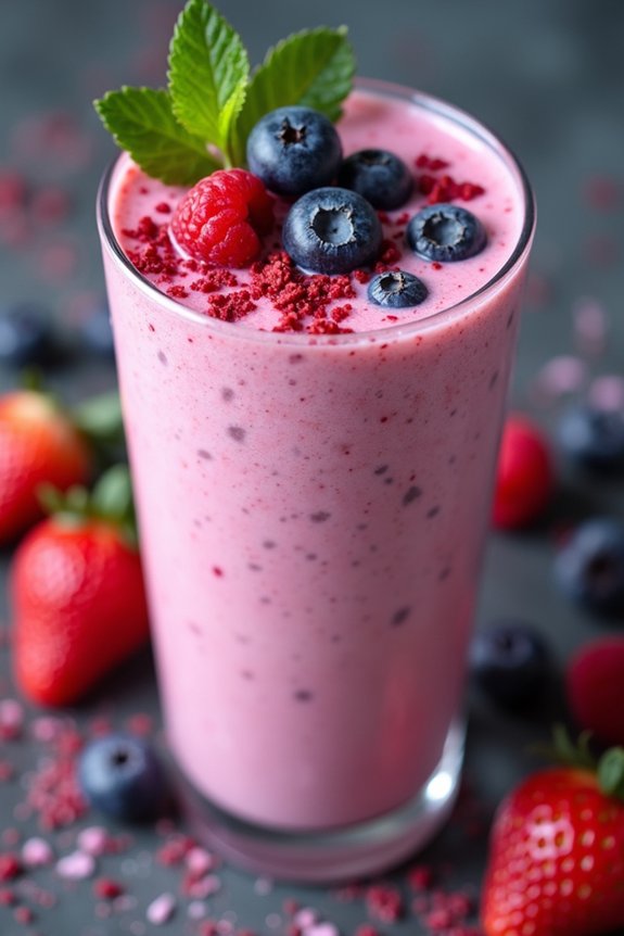 delicious nutritious berry shake
