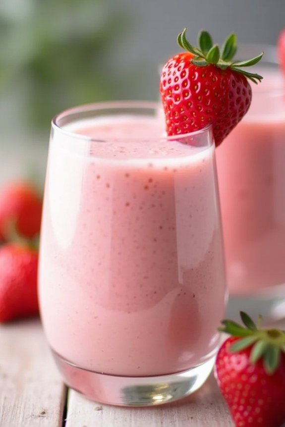 delicious nutritious strawberry shake