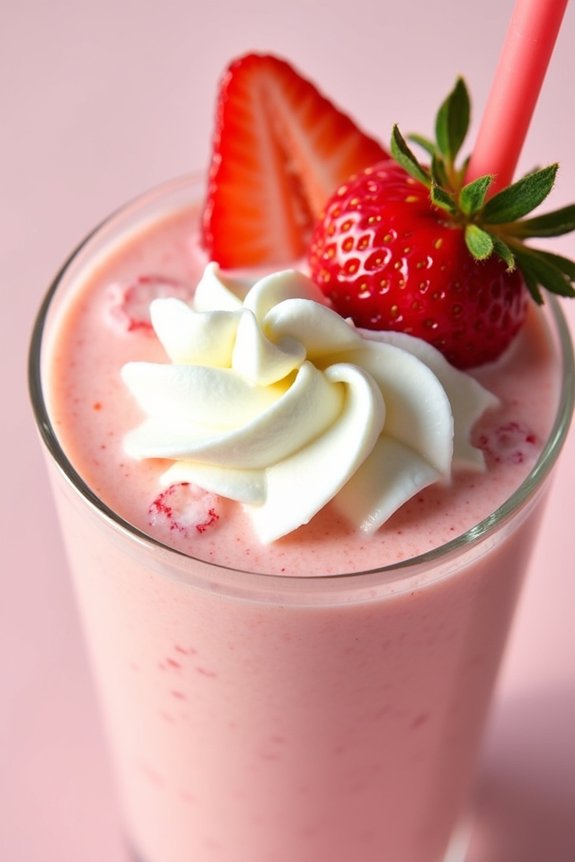 delicious strawberry protein shake