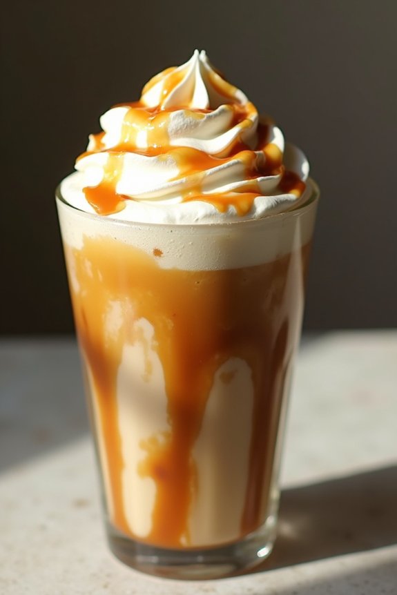 delightful caramel coffee beverage