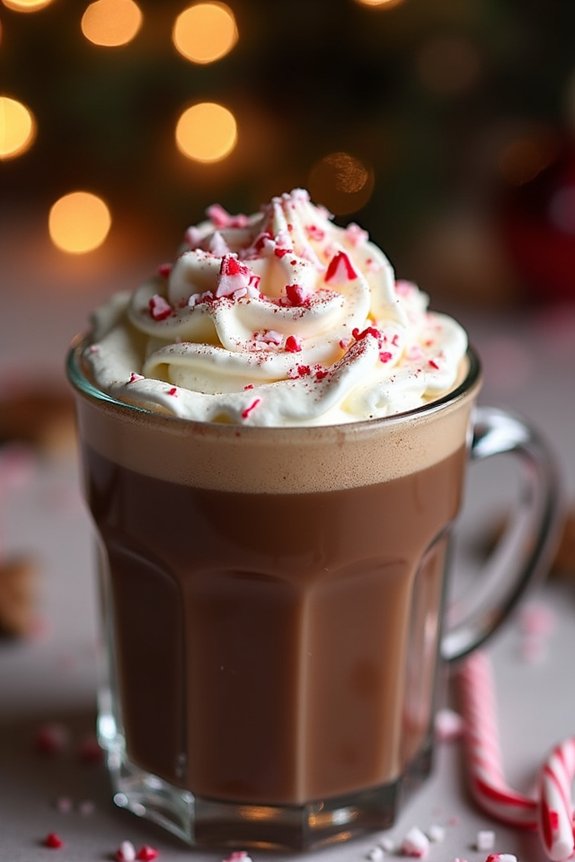 festive peppermint mocha beverage