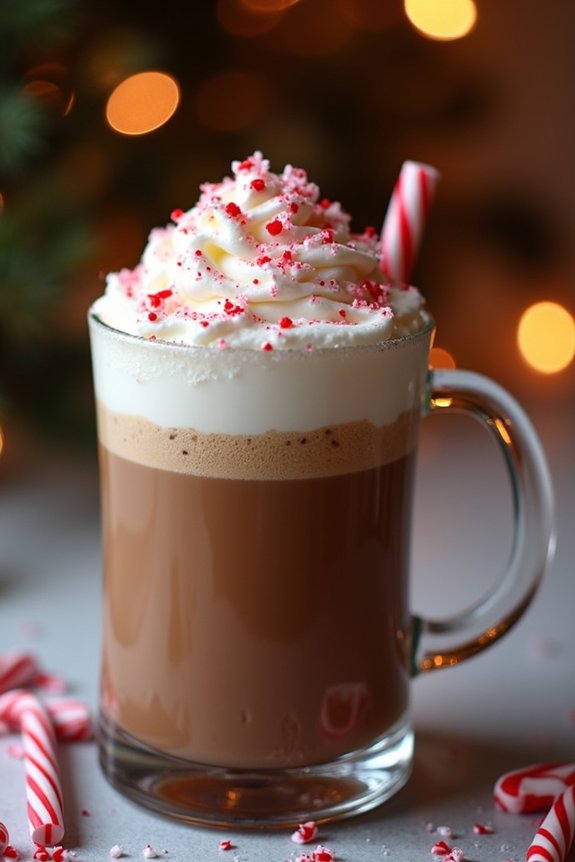 festive peppermint oat milk mocha