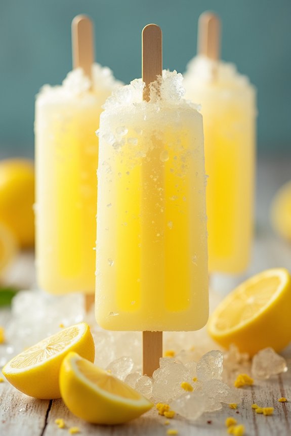 frozen citrusy dessert pops