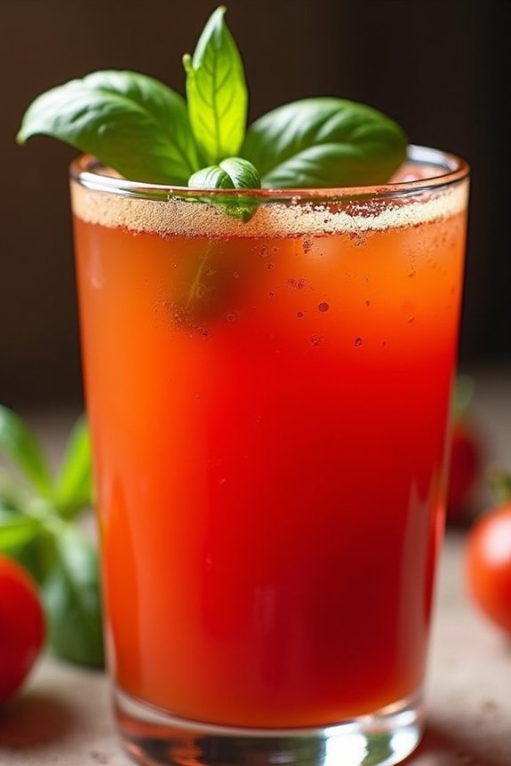 ginger infused tomato spice beverage