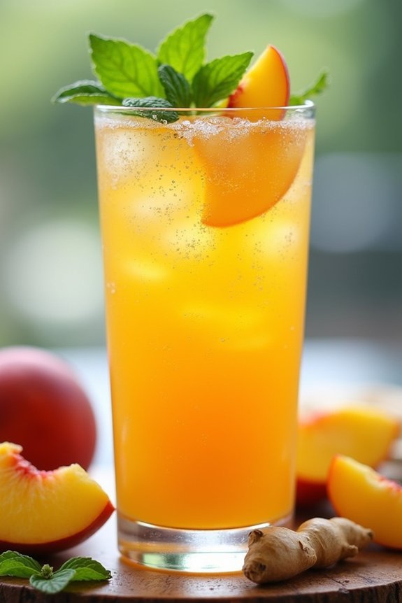 ginger peach sparkling lemonade recipe