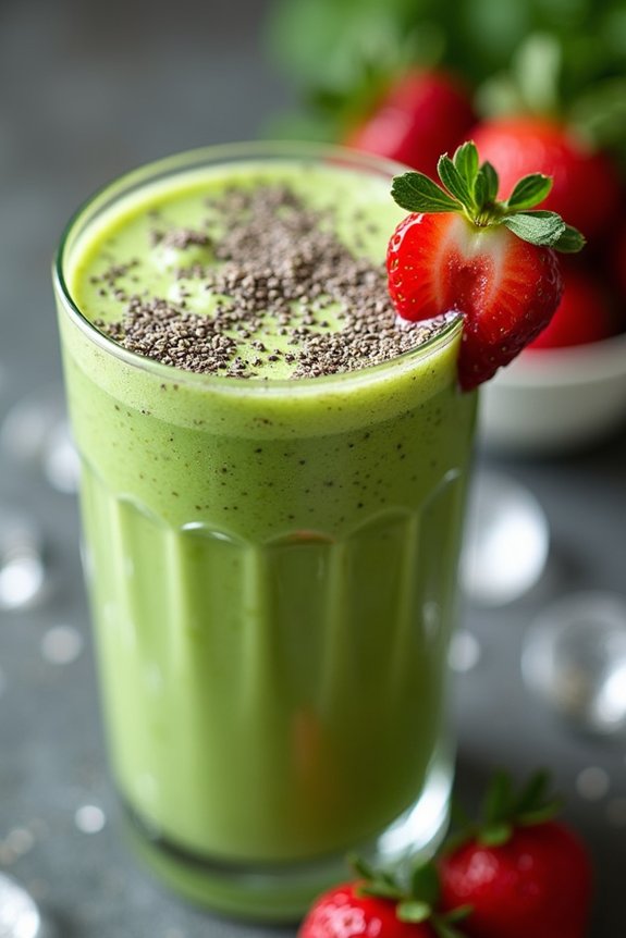 green nutritious protein shake