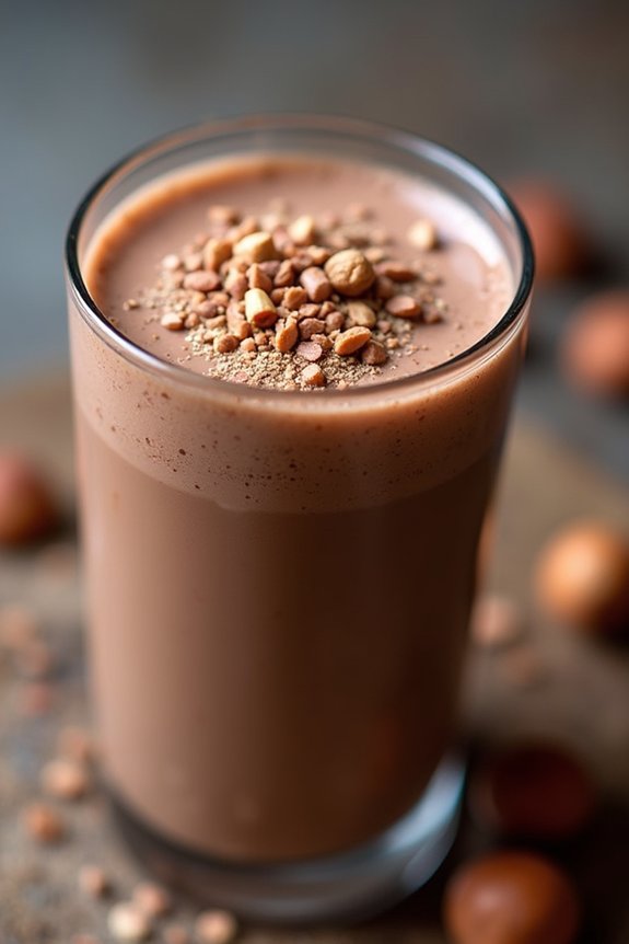 hazelnut chocolate protein shake