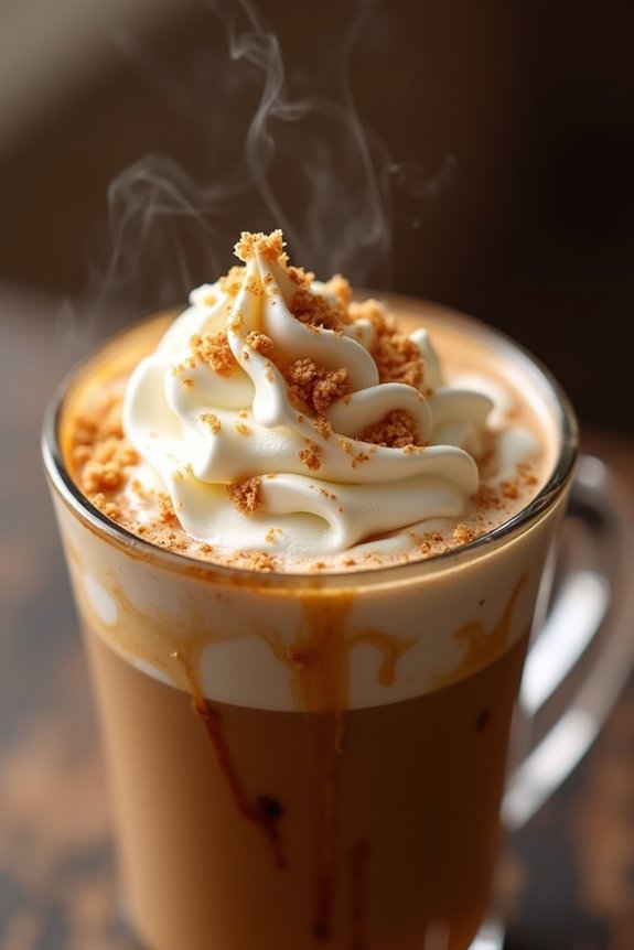 hazelnut coffee with cream