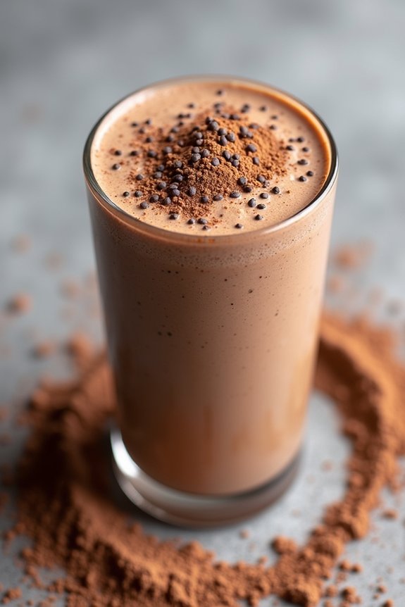 healthy chocolate peanut butter shake