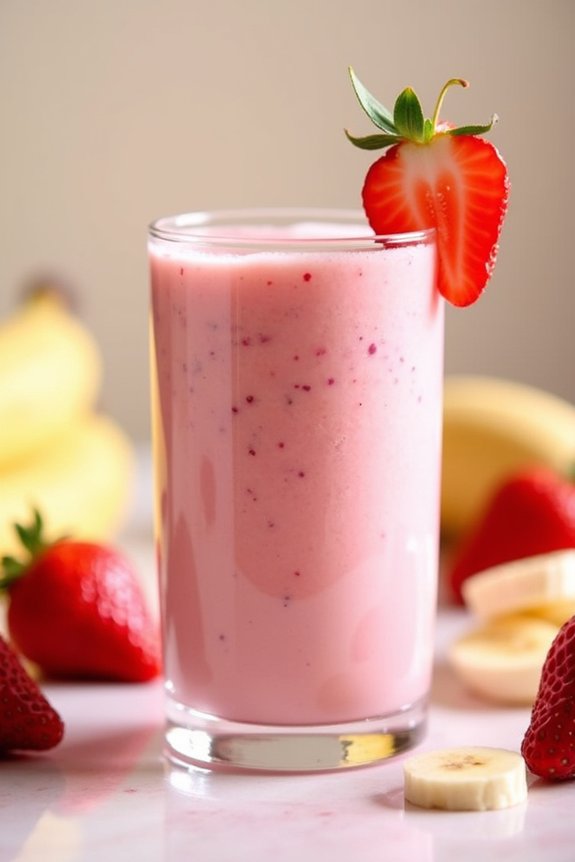 healthy strawberry banana shake