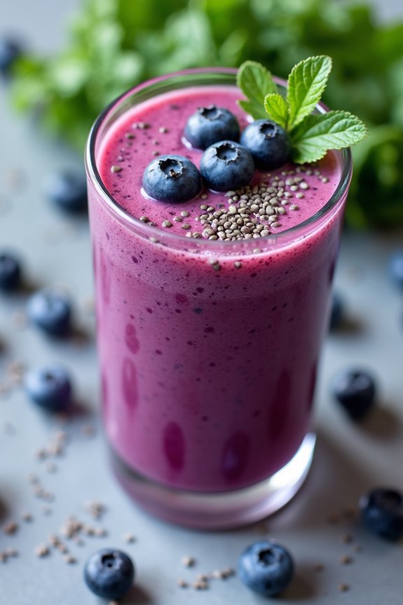 heart healthy blueberry kale juice