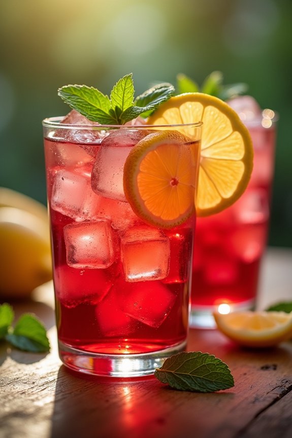 hibiscus rosehip tea cooler