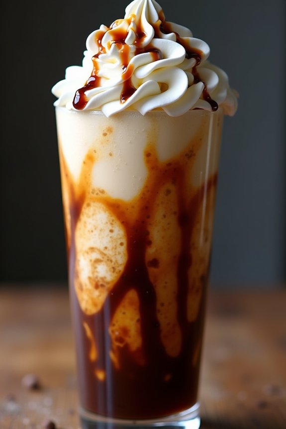iced coffee with ice cream