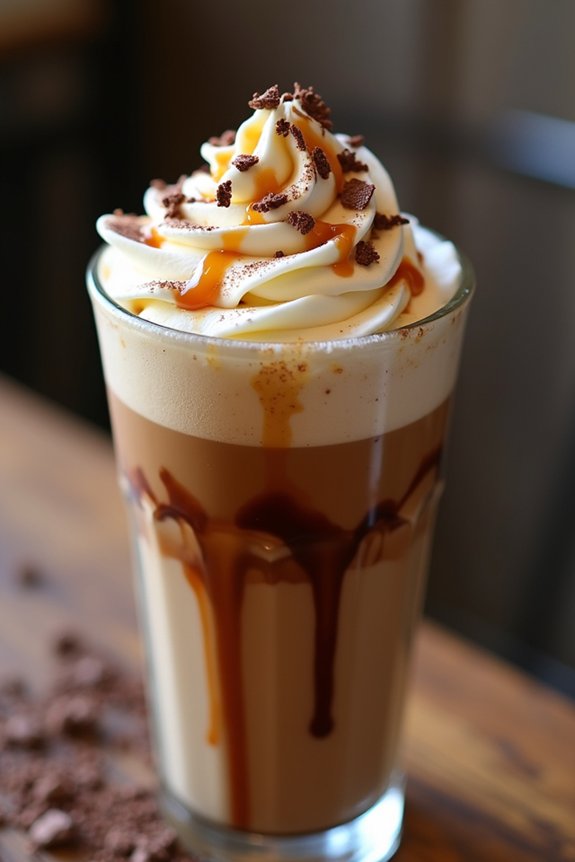 indulgent caramel chocolate latte