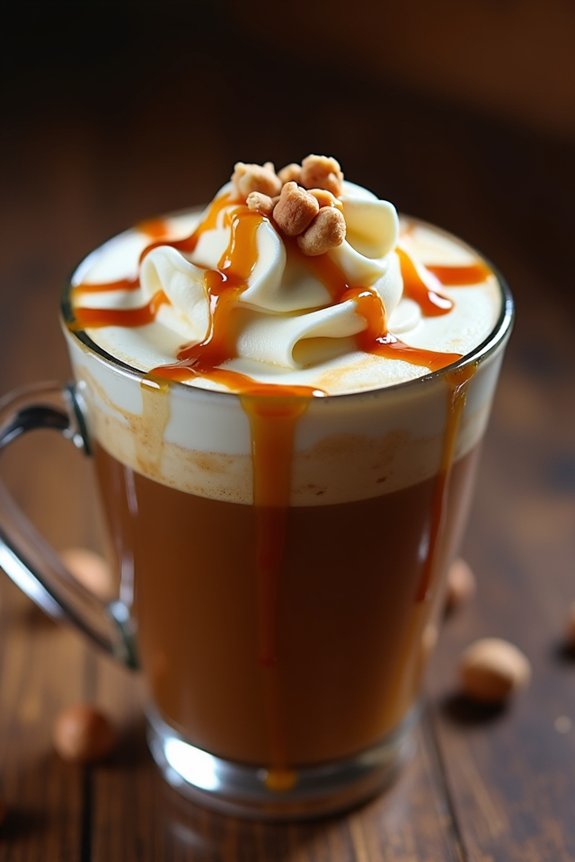 indulgent caramel hazelnut coffee