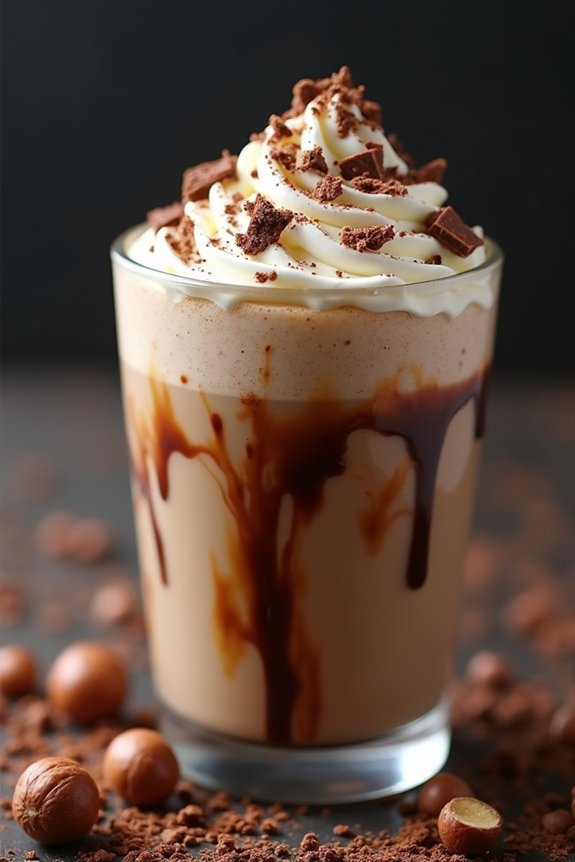 indulgent chocolate hazelnut shake