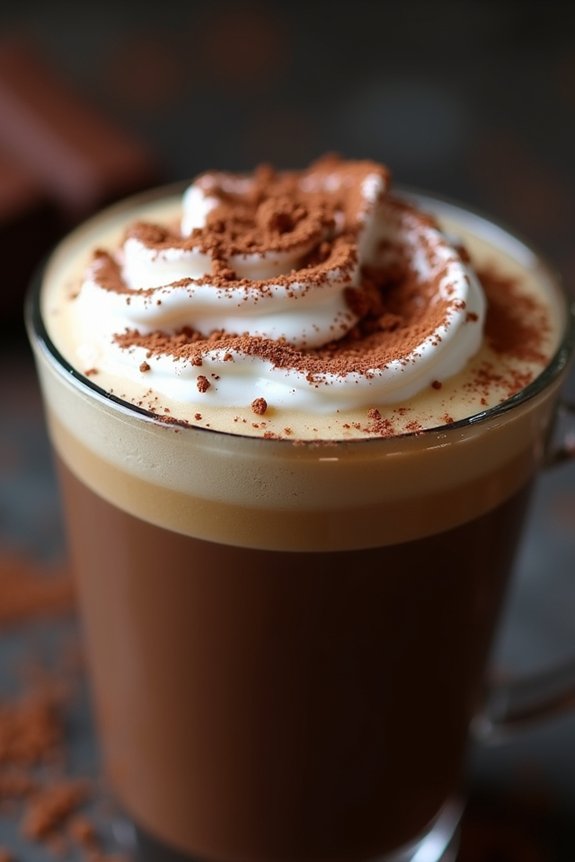 indulgent dark chocolate cappuccino