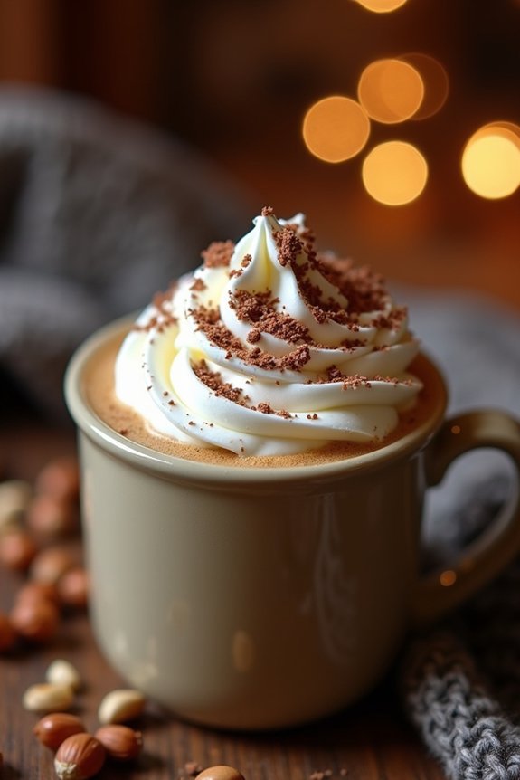 indulgent hazelnut cream coffee