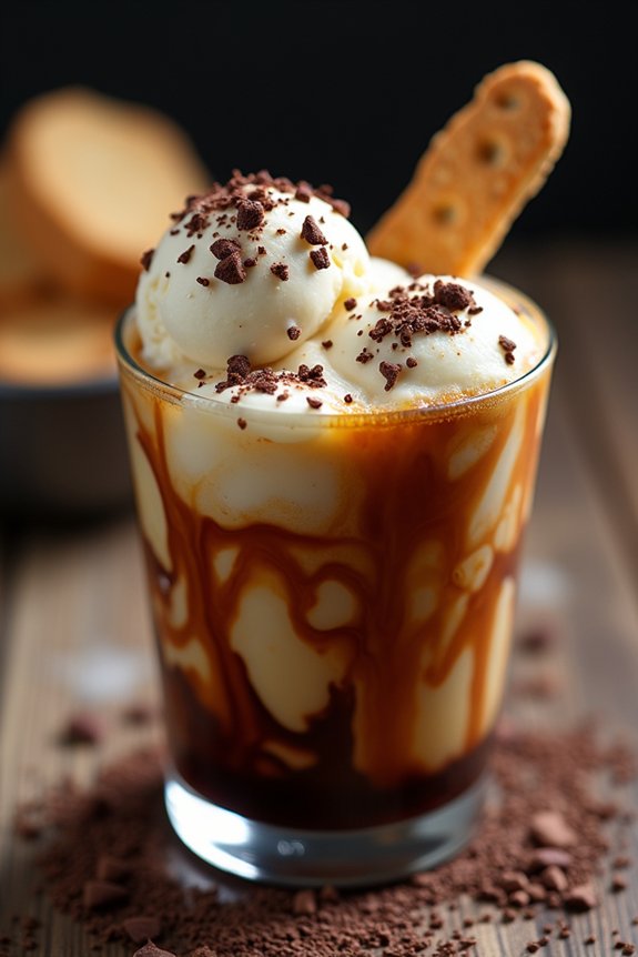 indulgent hot cold dessert