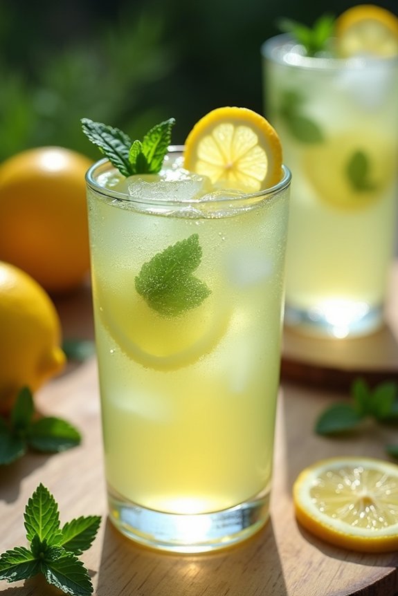 invigorating minty lemon tea